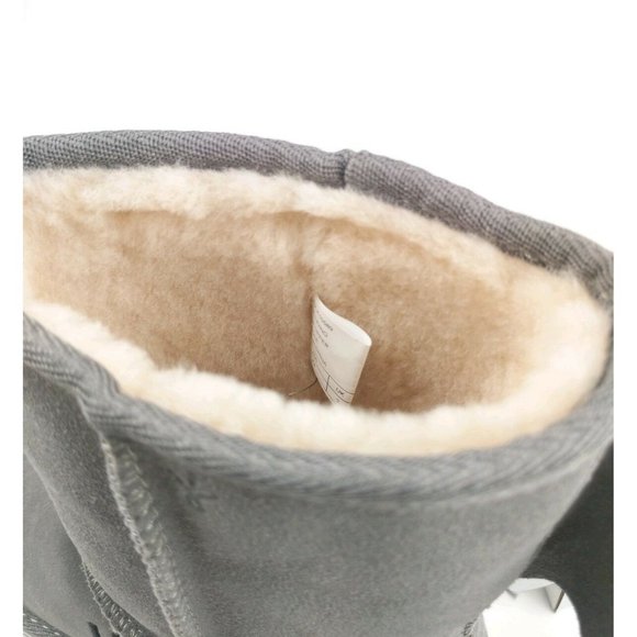Emu Australia K10589 Shark Putty Suede Sheepskin Shearling Boots, Big Kid US 4 - Picture 11 of 12